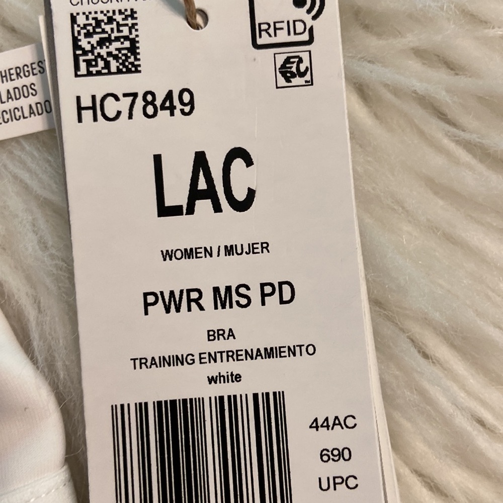 Adidas Women's White Sports Bra brand new with tag - Picture 6 of 8